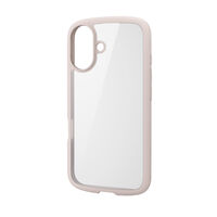 iPhone 16用ハイブリッドケース/TOUGH SLIM LITE/フレームカラー/背面クリア/ストラップシート付属/ピンク PM-A24ATSLFCPN