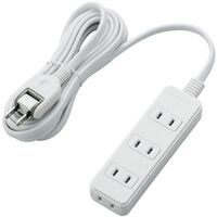 電源タップ/スイングプラグ/4個口/3m/ホワイト T-S02-2430WH