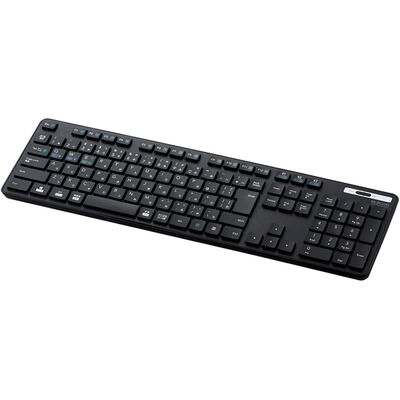 Bluetoothフルキーボード/薄型/メンブレン式/抗菌/マルチペアリング対応/ブラック TK-FBM120KBK