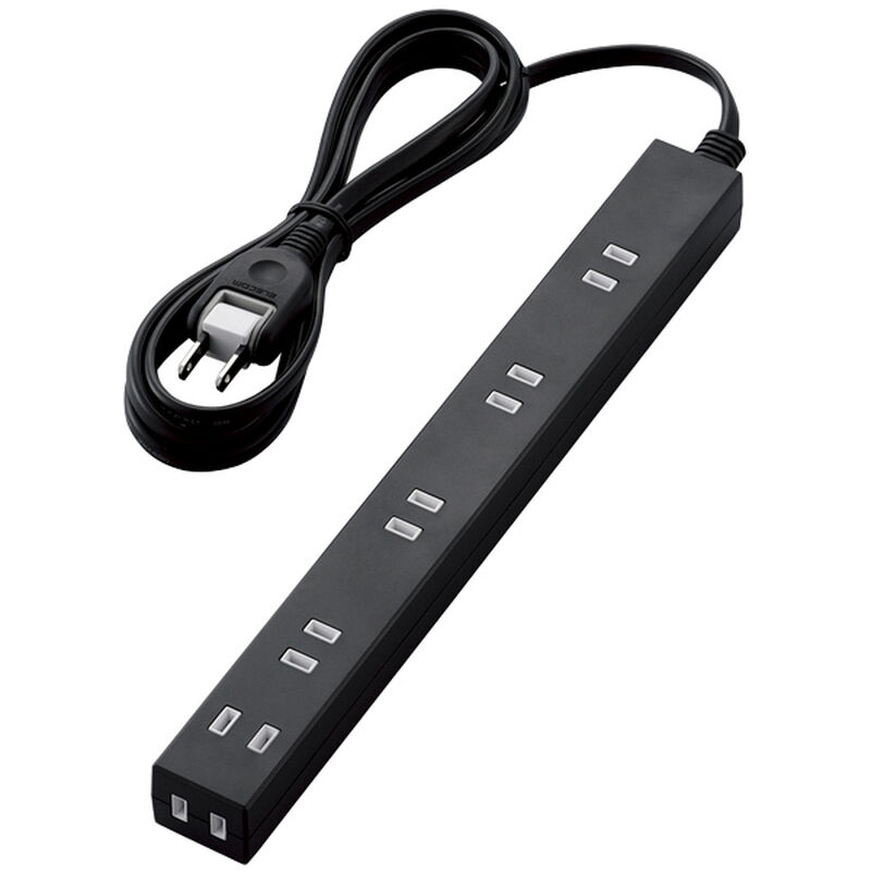 広々タップ/6個口/2.0m/ブラック T-NSL-2620BK