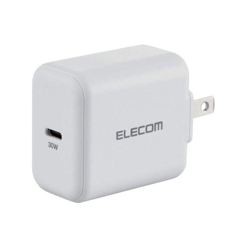 ノートPC用ACアダプター/USB充電器/UPD認証/30W/USB-C1ポート/スイングプラグ/ホワイト ACDC-PD2130WH
