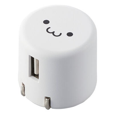 スマートフォン用AC充電器/USB-Aメス1ポート/1.0A出力/ホワイトフェイス MPA-ACU07WF