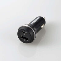 シガーチャージャー/USB Power Delivery準拠/20W+12W/USB-C1ポート/USB-A1ポート/ブラック MPA-CCPD08BK