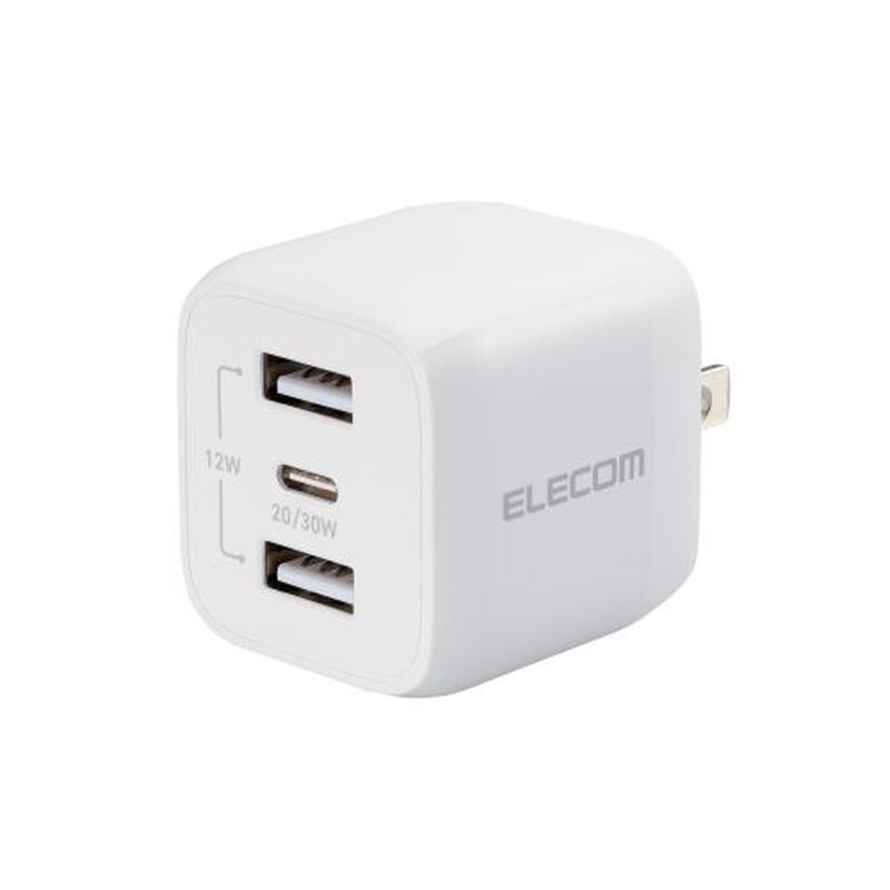 AC充電器/USB充電器/USB PD対応/32W/USB-C×1/USB-A×2/スイングプラグ/ホワイト MPA-ACCP4032WH