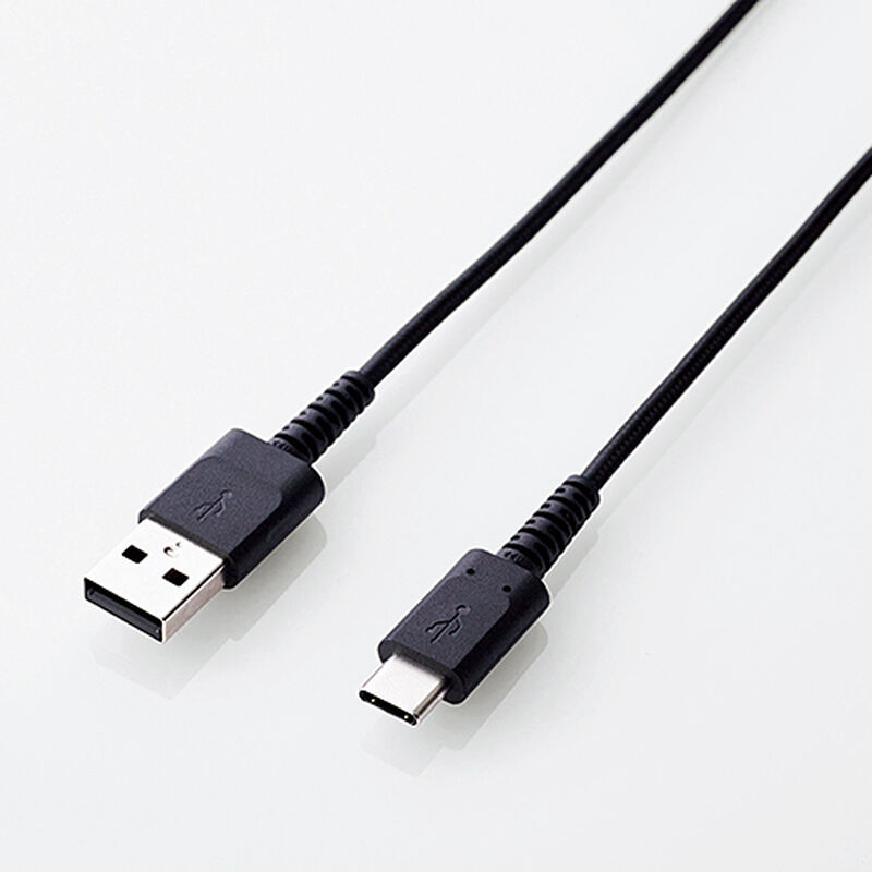 スマートフォン用USBケーブル/USB(A-C)/認証品/高耐久/0.3m/ブラック MPA-ACS03NBK