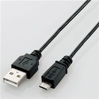 スマートフォン対応極細Micro-USB(A-MicroB)ケーブル/1.0m/ブラック U2C-AMBX10BK
