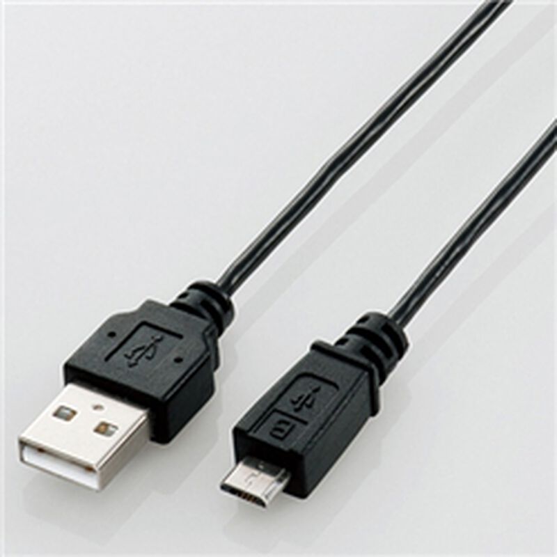スマートフォン対応極細Micro-USB(A-MicroB)ケーブル/1.0m/ブラック U2C-AMBX10BK