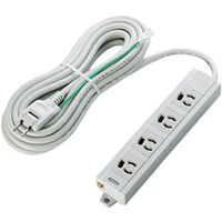RoHS指令 3ピン対応タップ/4個口/マグネット付/抜け止め/5.0m/グレー T-T06-3450LG/RS
