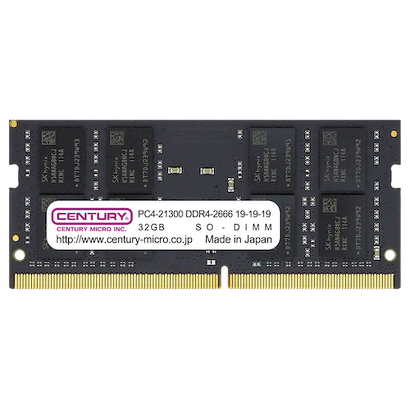 ノートPC用 PC4-21300/DDR4-2666 32GB 260pin Unbuffered_Non-ECC_SO-DIMM 1.2v 日本製 2rank CB32G-SOD4U2666