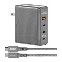 PD 3.1対応 GaN AC充電器/150W/USB-C×3、Type-A/ブラック & Type-C to Cケーブル付 APD-V150AC3-BK-CU4G3