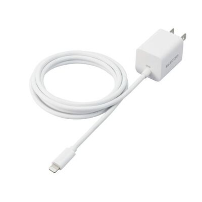 LightningAC充電器/USB PD/20W/Lightningケーブル一体型/スイングプラグ/1.5m/ホワイト MPA-ACLP05WH