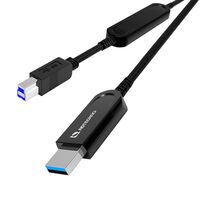 10Gbps対応光ファイバUSBケーブル A-B 15m AUN-2M2-015