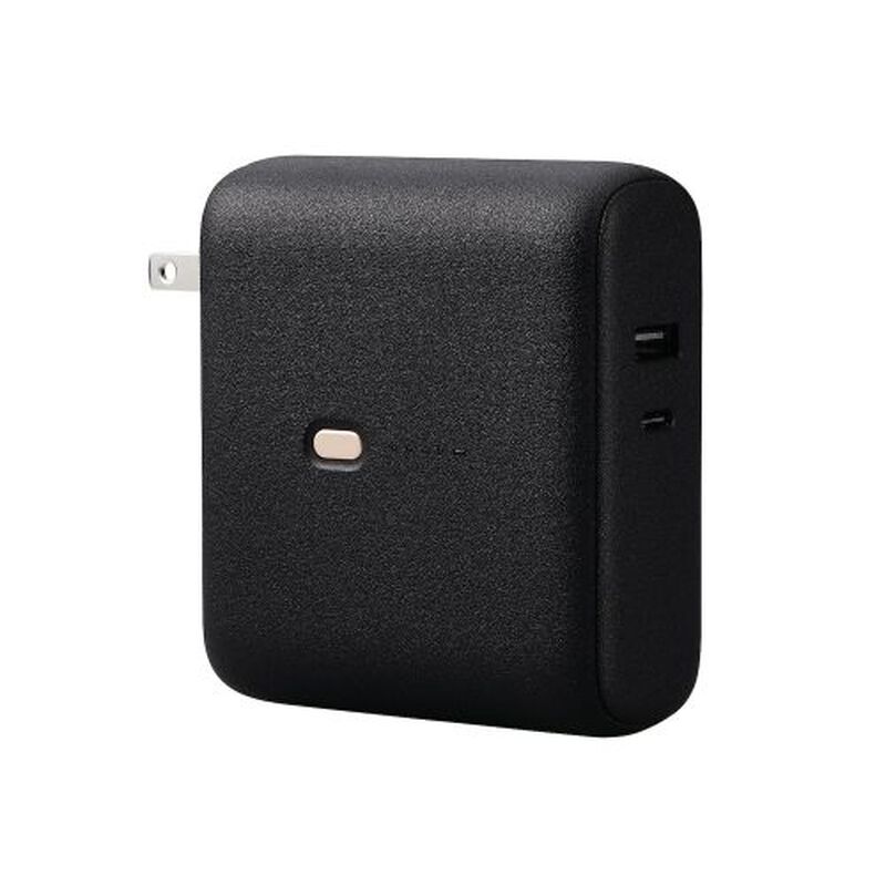モバイルバッテリー/AC一体型/おまかせ充電対応/USB PD対応/20W/10000mAh/USB-A+C出力各×1/ブラック DE-AC07-10000BK