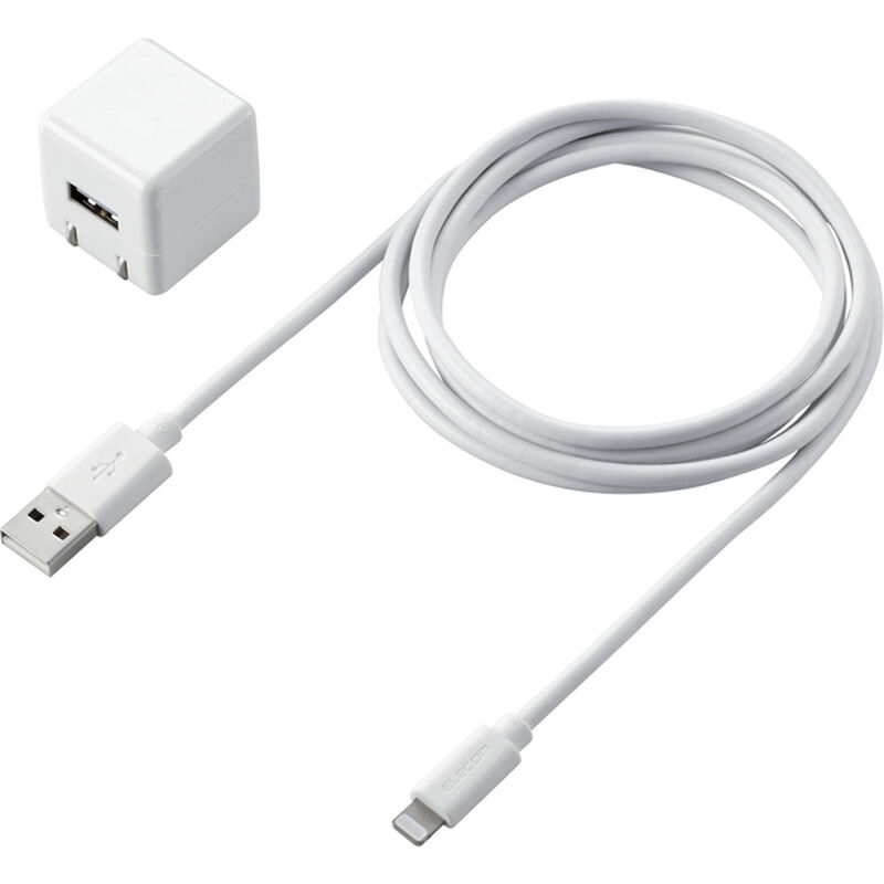 Lightning-AC充電器/1.0A出力/ケーブル同梱/1.5m/ホワイト MPA-ACL05WH