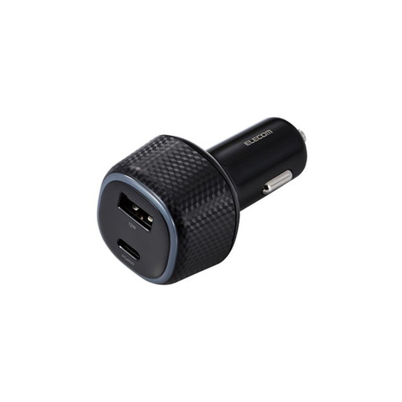シガーチャージャー/合計57W/USB Power Delivery 45W+12W/Type-C×1/USB-A×1/ブラック MPA-CCPD10BK
