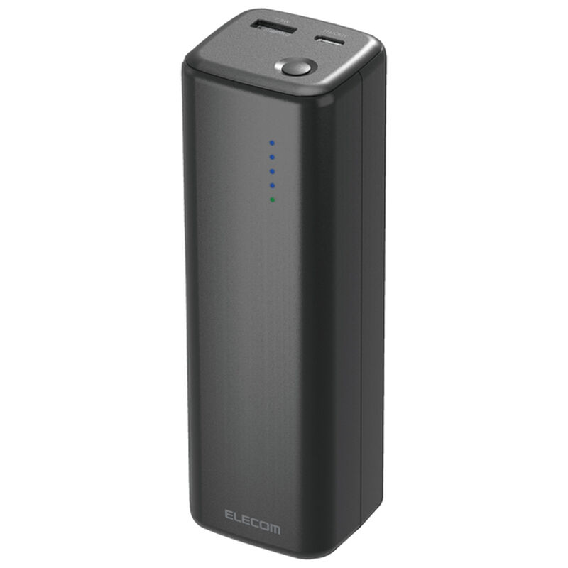 モバイルバッテリー/USB Power Delivery認証/20100mAh/52.5W/USB-C 1ポート/USB-A 1ポート/ブラック DE-C33L-20000BK