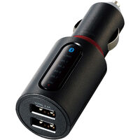 FMトランスミッター/Bluetooth/USB2ポート付/2.4A/おまかせ充電/4チャンネル/ブラック LAT-FMBT03BK