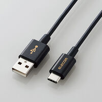 スマートフォン用USBケーブル/USB(A-C)/認証品/やわらか耐久/0.3m/ブラック MPA-ACYS03NBK