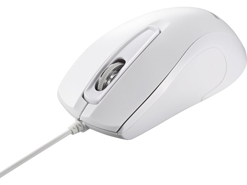 3ボタン 有線 BlueLED 高耐久 抗菌 マウス ホワイト BSMBU110WH