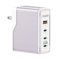PD 3.1対応 GaN AC充電器/150W/USB-C×3、Type-A/パープル APD-V150AC3-PU