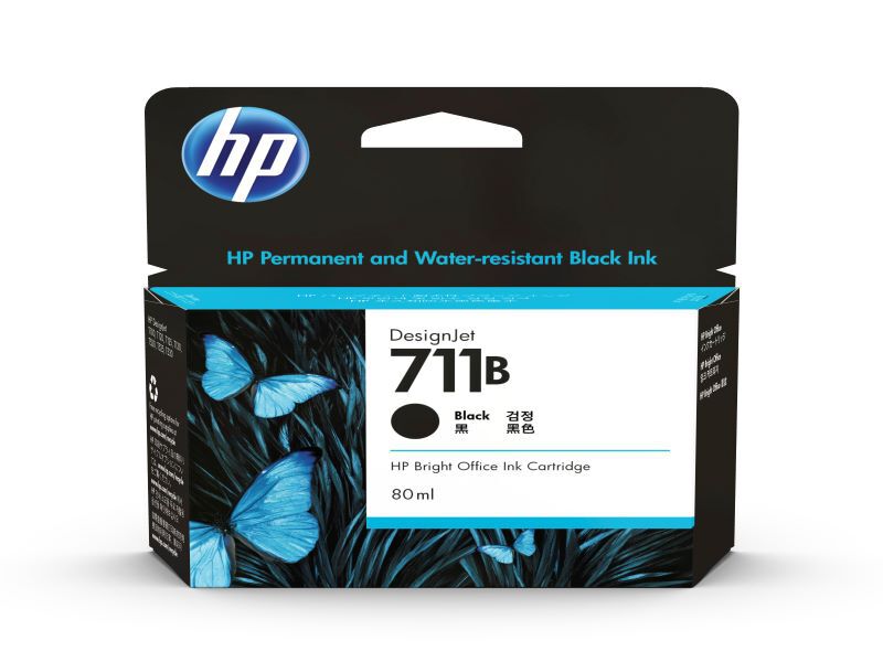 HP711Bインクカートリッジ ブラック80ml 3WX01A