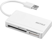 USB2.0 マルチカードリーダー ケーブル収納モデル ホワイト BSCR300U2WH