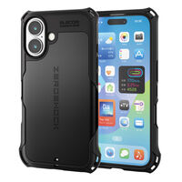 iPhone 16用ハイブリッドケース/ZEROSHOCK/ブラック PM-A24AZEROBK