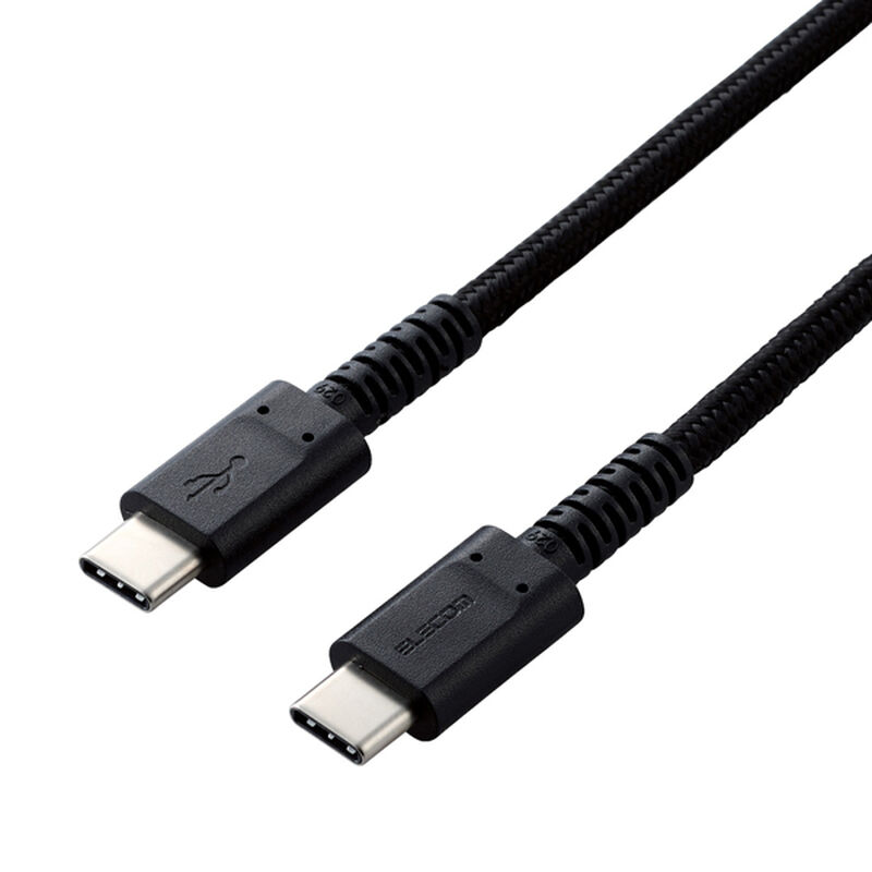 スマホ・タブレット用USBケーブル/USB(C-C)/高耐久/USB Power Delivery対応/認証品/0.3m/ブラック MPA-CCS03PNBK