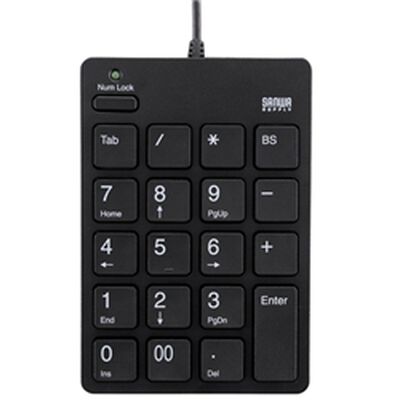 USB2.0ハブ付テンキー（ブラック） NT-18UH2BK