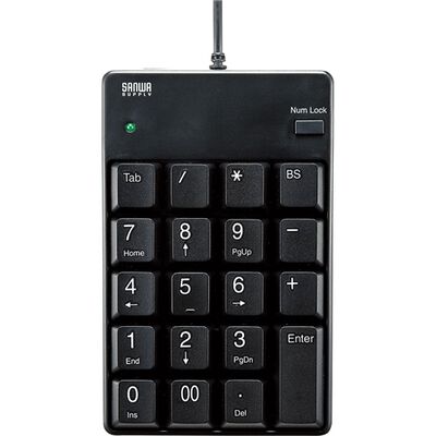 USB2.0ハブ付テンキー（ブラック） NT-17UH2BKN