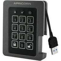 USB3.0接続AES-XTS暗号化ポータブルSSD Aegis Padlock SSDシリーズ 240GB ASSD-3PL256-240F