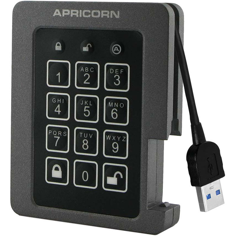 USB3.0接続AES-XTS暗号化ポータブルSSD Aegis Padlock SSDシリーズ 240GB ASSD-3PL256-240F