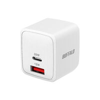 PD20W対応AC充電器 USB-C×1/A×1 2ポート ホワイト BSACPD2010C2WH