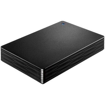 USB3.1 Gen1/2.0対応ポータブルハードディスク「カクうす Lite」 ブラック 2TB HDPH-UT2DKR
