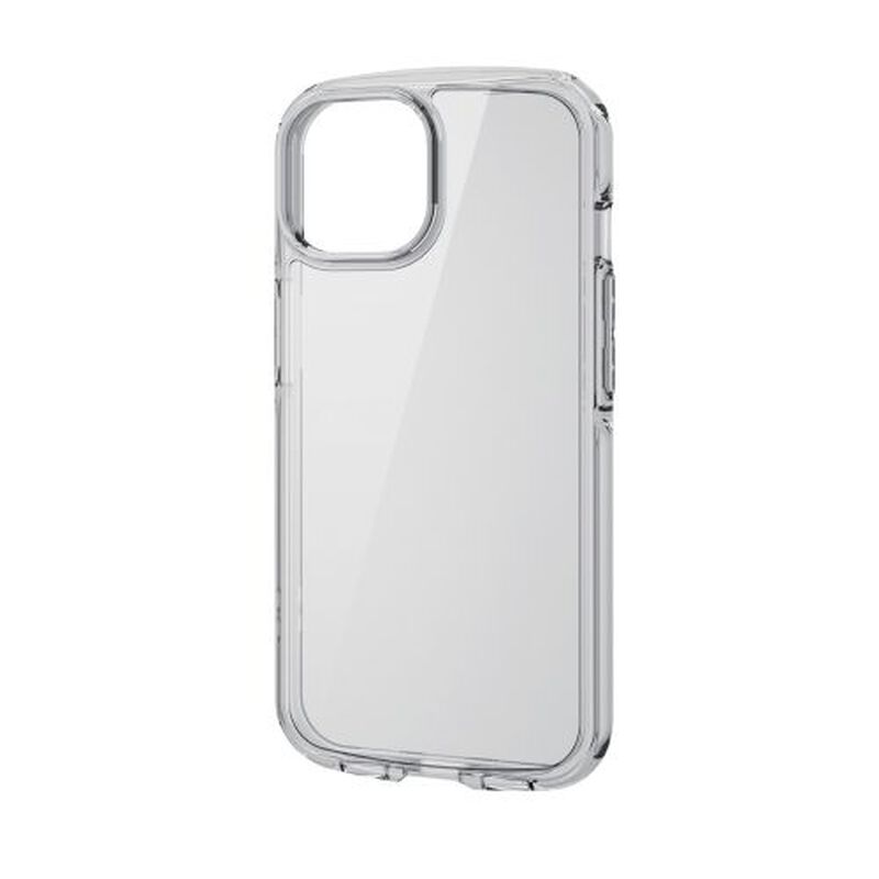 iPhone 15用ハイブリッドケース/TOUGH SLIM LITE/オールクリア/ストラップシート付属/クリア PM-A23ATSLACR