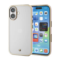 iPhone 16用ソフトケース/メタリックライン/ピンク PM-A24AUCTMLPN