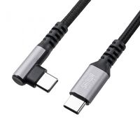 USB 2.0 Type-Cケーブル（C-C・片側L型コネクタ・60W・2m） KU-CCP60L20TK