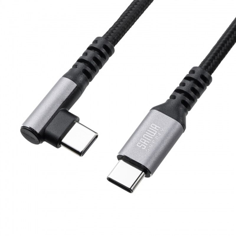 USB 2.0 Type-Cケーブル（C-C・片側L型コネクタ・60W・2m） KU-CCP60L20TK