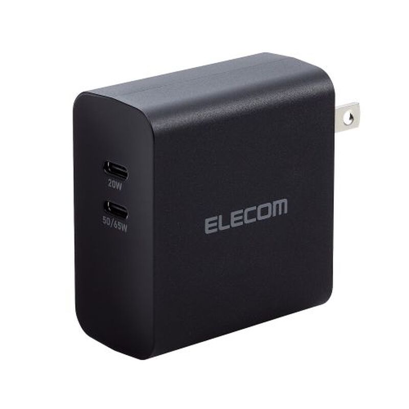ノートPC用ACアダプター/USB充電器/USB Power Delivery対応/70W/USB-C2ポート/ブラック ACDC-PD4570BK