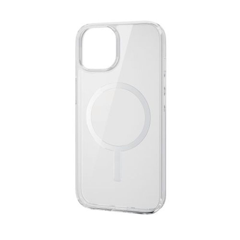iPhone 15用ハイブリッドケース/MAGKEEP/ホワイト PM-A23AMAG02WH