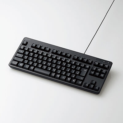有線キーボード/メンブレン式/コンパクトサイズ/ブラック TK-FCM103BK