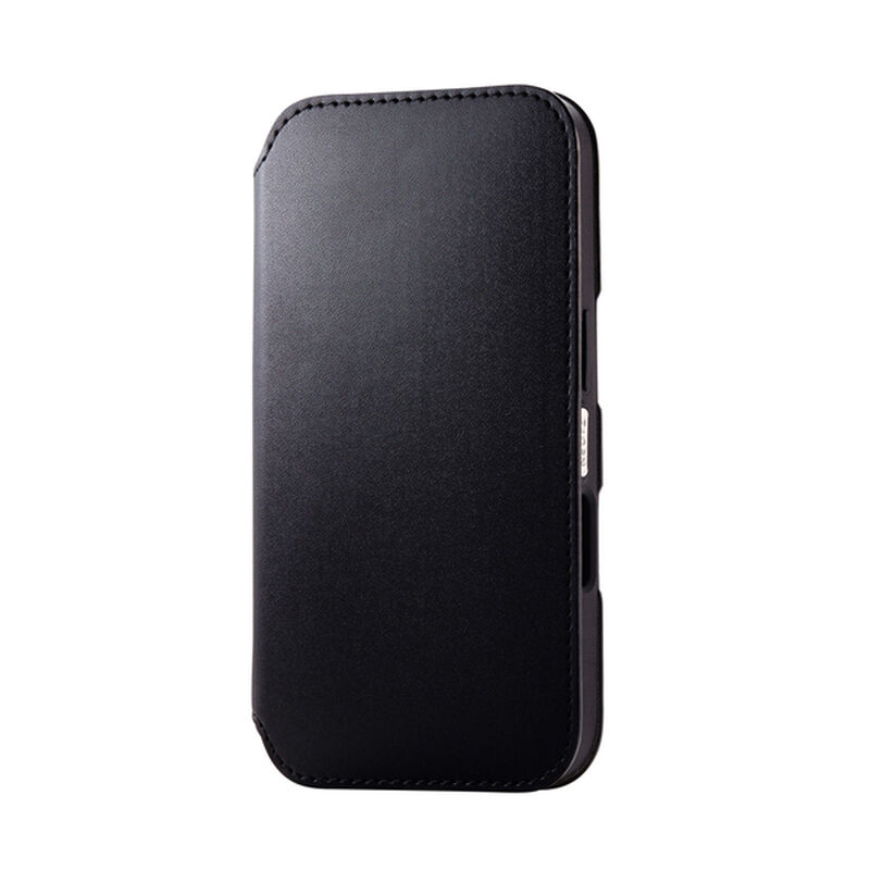 iPhone 16用レザーケース/手帳型/耐衝撃/NEUTZ/磁石付き/ブラック PM-A24APLFY2BK