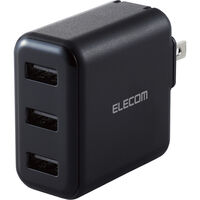 AC充電器/スマホ・タブレット用/3.6A出力/USB-Aメス3ポート/おまかせ充電搭載/ブラック MPA-ACU12BK