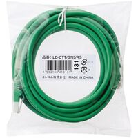 EU RoHS指令準拠 ツメ折れ防止LANケーブル(Cat5E)/5.0m/簡易パッケージ仕様/グリーン LD-CTT/GN5/RS