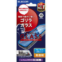iPhone 16 Pro用ガラスフィルム/ゴリラ/0.21mm/高透明/ブルーライトカット PM-A24CFLGOBL