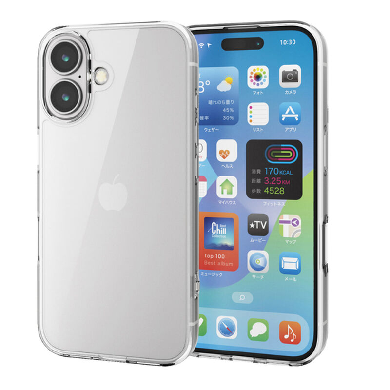iPhone 16用ハイブリッドケース/スタンダード/クリア PM-A24AHVCKCR