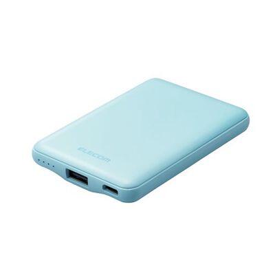 モバイルバッテリー/おまかせ充電/12W対応/USB-A出力1ポート/Type-C入力5000mAh/ブルー DE-C37-5000BU