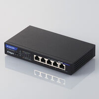 法人用ノン・インテリジェントスイッチングハブ/Gigabit対応/PoE/5ポート/ACアダプタモデル/小型筐体/3年保証 EHB-UG2C05E-PL