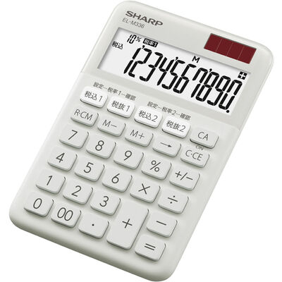 電卓 10桁 (ミニナイスサイズタイプ) グレー系 EL-M336-HX