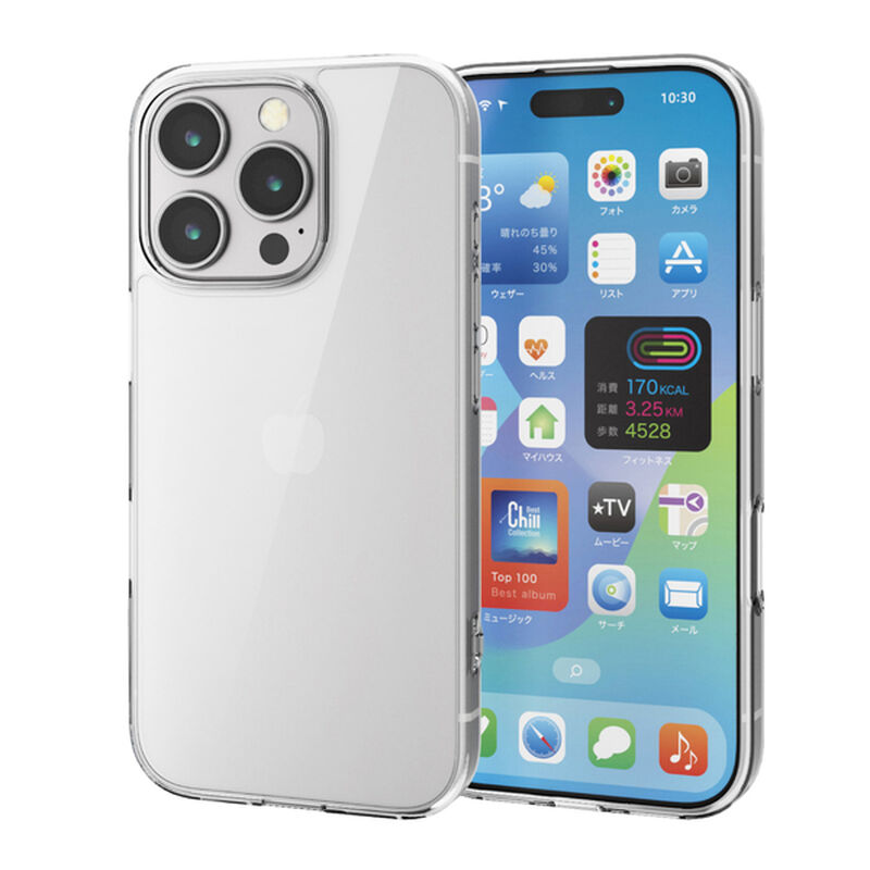 iPhone 16 Pro用ハイブリッドケース/スタンダード/クリア PM-A24CHVCKCR
